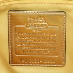 Pre Owned Coach White Leather Julianne Tote