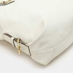 Pre Owned Coach White Leather Julianne Tote