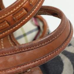Coach Black/Brown Denim and Leather Frame Shoulder Bag