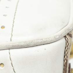Coach Beige/White Signature Canvas and Leather Hampton Satchel