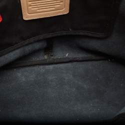 Coach Black/Tan Coated Canvas Small Metro Horse Carriage Shopper Tote
