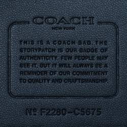 Pre Owned Coach Black/Brown Signature Coated Canvas and Leather Pennie Crossbody Bag