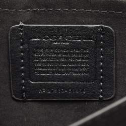 Pre Owned Coach Black/Brown Signature Coated Canvas and Leather Klare Crossbody Bag