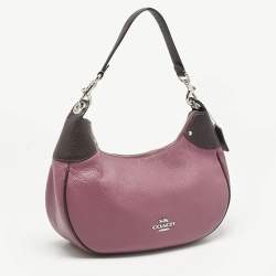 Pre Owned Coach Pink/Burgundy Leather Mara Hobo