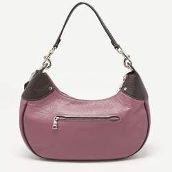 Pre Owned Coach Pink/Burgundy Leather Mara Hobo