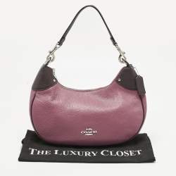 Pre Owned Coach Pink/Burgundy Leather Mara Hobo