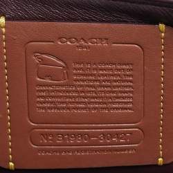 Pre Owned Coach Black Signature Embossed Leather Dinky Crossbody Bag