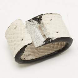 Pre Owned Coach White Leather Bird Patched Jamie Camera Crossbody Bag