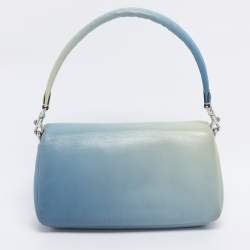 Pre Owned Coach Aqua Ombre Leather Tabby Pillow 26 Shoulder Bag