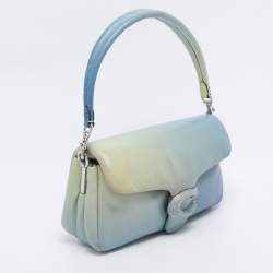 Pre Owned Coach Aqua Ombre Leather Tabby Pillow 26 Shoulder Bag