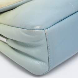 Pre Owned Coach Aqua Ombre Leather Tabby Pillow 26 Shoulder Bag