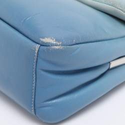 Pre Owned Coach Aqua Ombre Leather Tabby Pillow 26 Shoulder Bag