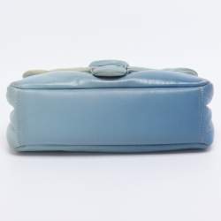 Pre Owned Coach Aqua Ombre Leather Tabby Pillow 26 Shoulder Bag