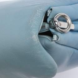 Pre Owned Coach Aqua Ombre Leather Tabby Pillow 26 Shoulder Bag