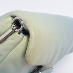 Pre Owned Coach Aqua Ombre Leather Tabby Pillow 26 Shoulder Bag