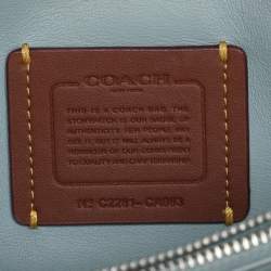 Pre Owned Coach Aqua Ombre Leather Tabby Pillow 26 Shoulder Bag