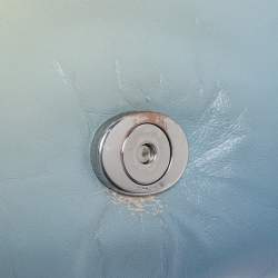 Pre Owned Coach Aqua Ombre Leather Tabby Pillow 26 Shoulder Bag