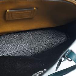 Pre Owned Coach Dark Green Leather Mollie 25 Tote