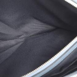 Pre Owned Coach Light Blue Signature Leather Mini Brooke Carryall Satchel