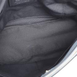 Pre Owned Coach Light Blue Signature Leather Mini Brooke Carryall Satchel