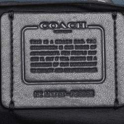 Pre Owned Coach Light Blue Signature Leather Mini Brooke Carryall Satchel