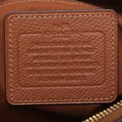 Pre Owned Coach Beige/Brown Signature Coated Canvas and Leather Mini Bennett Satchel