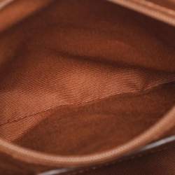 Pre Owned Coach Beige/Brown Signature Coated Canvas and Leather Mini Bennett Satchel