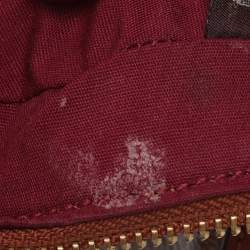 Pre Owned Coach Beige/Brown Signature Coated Canvas and Leather Camera Crossbody Bag