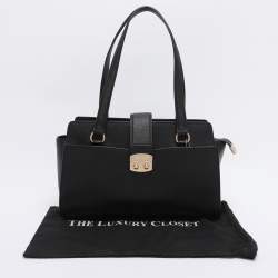 مملوكة مسبقًا Coach Black Leather Avary Carryall Satchel