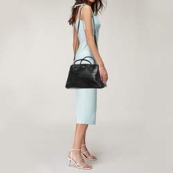 Pre Owned Coach Black Leather Margot Carryall Satchel