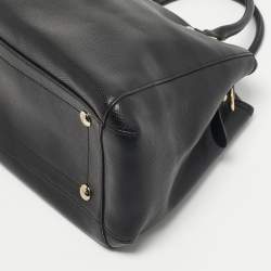 Pre Owned Coach Black Leather Margot Carryall Satchel