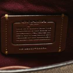 Pre Owned Coach Tricolor Signature Coated Canvas and Leather Parker Top Handle Bag