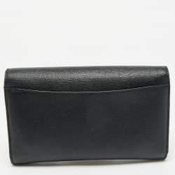 Pre Owned Coach Black Leather Chain Crossbody Bag