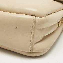 Pre Owned Coach Beige Leather Tabby Pillow 18 Shoulder Bag