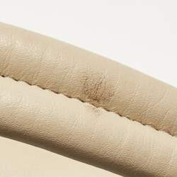 Pre Owned Coach Beige Leather Tabby Pillow 18 Shoulder Bag