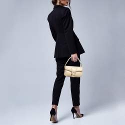 Pre Owned Coach Beige Leather Tabby Pillow 18 Shoulder Bag