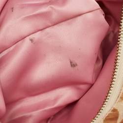 Pre Owned حقيبة كارلي هوبو كوتش كانفاس شهيرة وجلد ذهبي