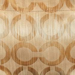 Pre Owned حقيبة كارلي هوبو كوتش كانفاس شهيرة وجلد ذهبي