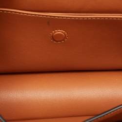 Pre Owned Coach Black Leather Bandit Logo Plaque Flap Crossbody Bag