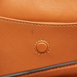 Pre Owned Coach Black Leather Bandit Logo Plaque Flap Crossbody Bag