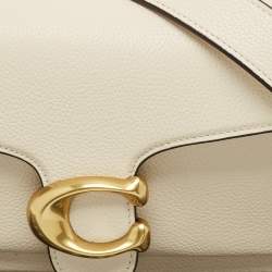 Pre Owned Coach White Pebbled Leather Tabby 26 Shoulder Bag