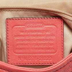 Pre Owned Coach Coral Pink Leather Madison Anabelle Crossbody Bag