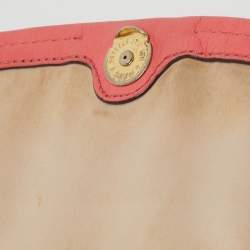Pre Owned Coach Coral Pink Leather Madison Anabelle Crossbody Bag