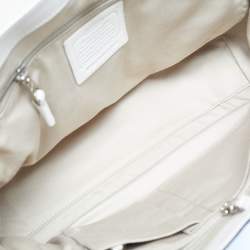 Pre Owned Coach Multicolor Plaid Tweed and Leather Turnlock Top Handle Bag