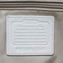 Pre Owned Coach Multicolor Plaid Tweed and Leather Turnlock Top Handle Bag