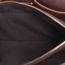 Pre Owned Coach Black Leather and Snakeskin Parker Rivets Shoulder Bag