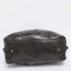 مملوكة مسبقًا حقيبة كتف كوتش ماديسون ماجي جلد لامع أخضر داكن