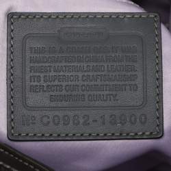 مملوكة مسبقًا حقيبة كتف كوتش ماديسون ماجي جلد لامع أخضر داكن