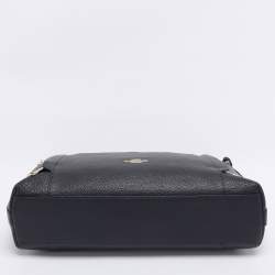 Pre Owned Coach Navy Blue Grained Leather Large Scout Hobo