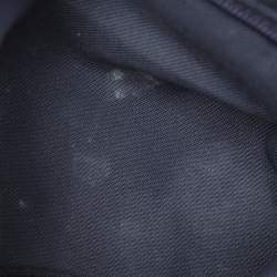 Pre Owned Coach Navy Blue Grained Leather Large Scout Hobo